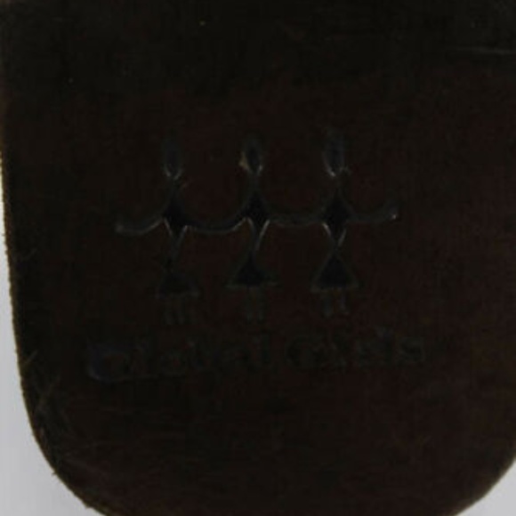 GLOBAL GIRLS BROWN LEATHER BEAD TOE STRAP SANDALS - Picture 5 of 5